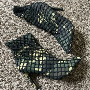 Mesh Camouflage Ankle Boots RUNS SMALL